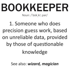 Bookkeeper definition - Mens Block T shirt Design