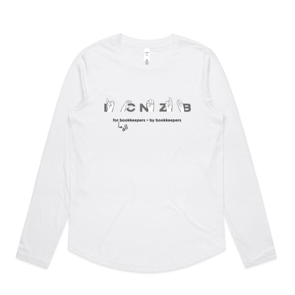US Sign language - Womens Curve Longsleeve Tee Thumbnail