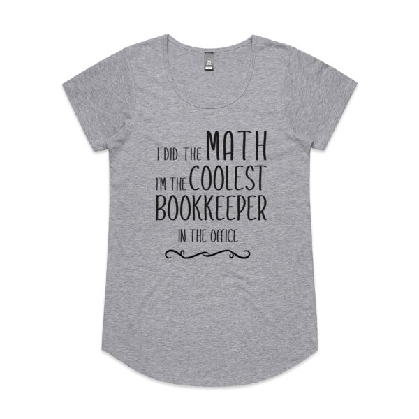 Coolest bookkeeper - Womens Mali Tee Thumbnail