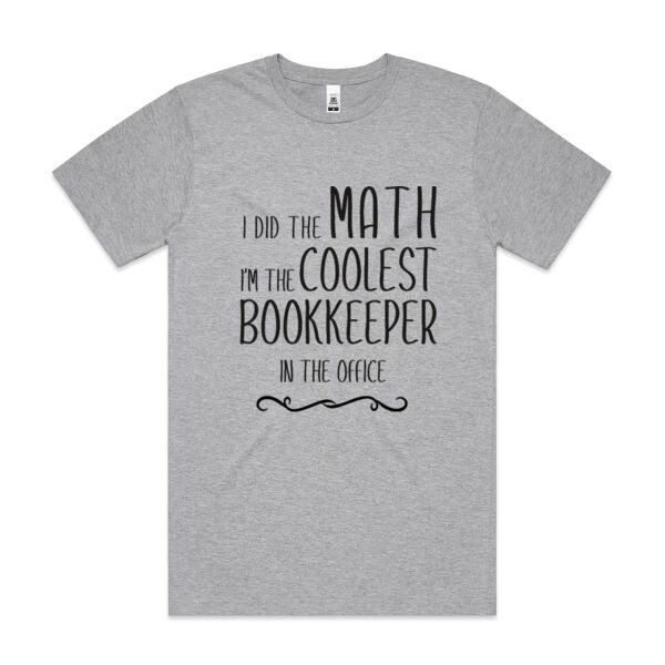 Coolest bookkeeper - Mens Block T shirt Thumbnail